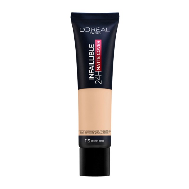 LOreal Paris Infaillible 24h Matte Cover Liquid Foundation 115 Golden Beige 30ml