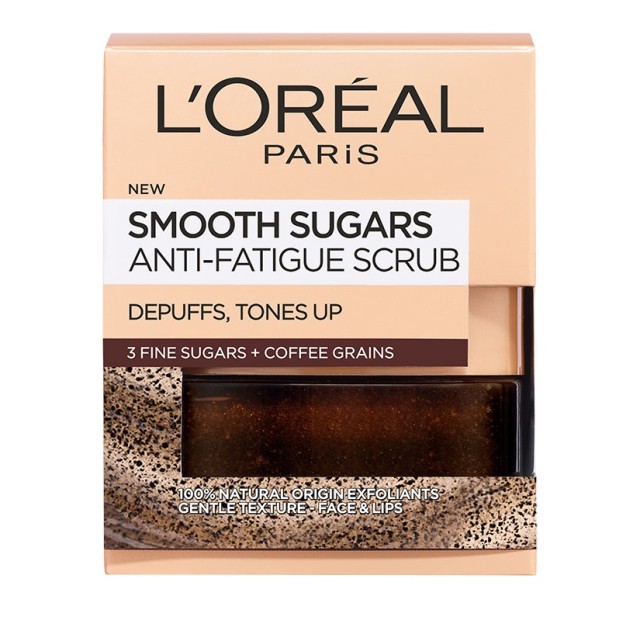 LOreal Paris Smooth Sugars Wake Up Face And Lip Scrub 50ml