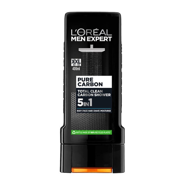 Loreal Paris Men Expert Pure Carbon 5in1 Αφρόλουτρο Εμπλουτισμένο με Άνθρακα 400ml