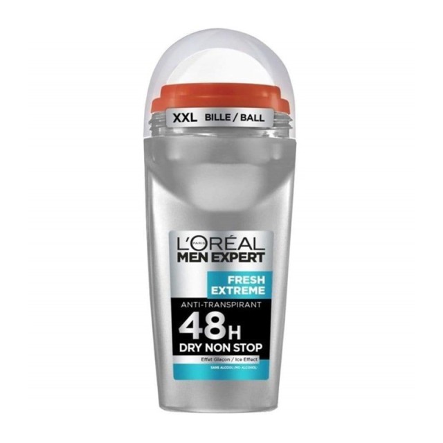 Loreal Paris  Men Expert Fresh Extreme Roll-On 50ml, 48ωρη ολική προστασία για στεγνή επιδερμίδα