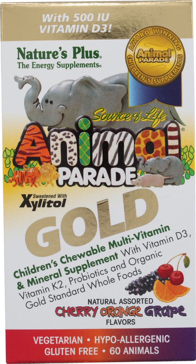 NATURES PLUS ANIMAL PARADE GOLD ASSORTED 60TABS