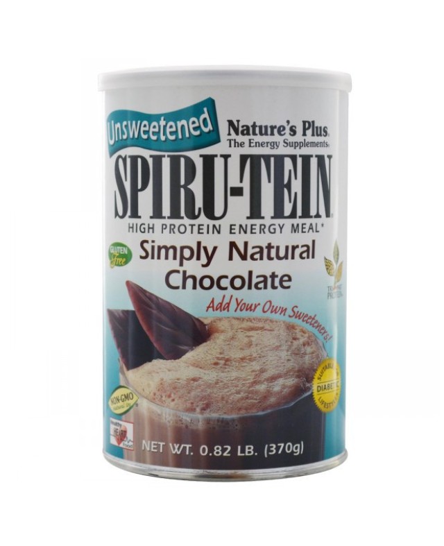 Natures Plus SPIRU-TEIN, SIMPLY NATURAL, CHOCOLATE, 370G
