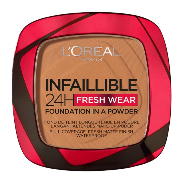 Loreal Paris Infaillible 24H Fresh Wear μεικαπ σε μορφή πούδρας 330 Hazelnut 9gr