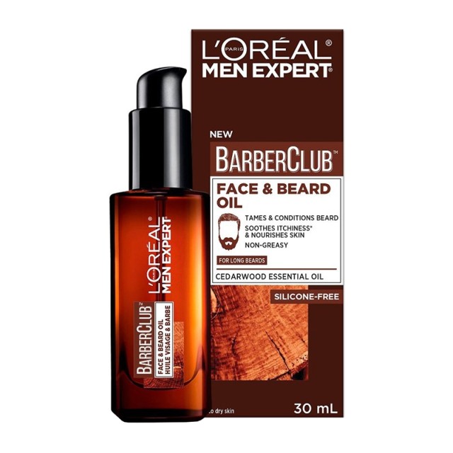 L Oreal Paris Barber Club Έλαιο για πρόσωπο και μούσια 30ml