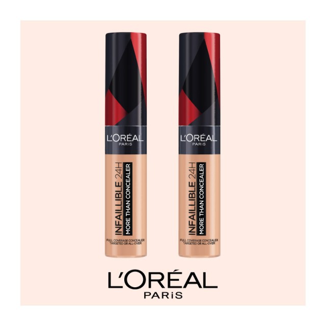 Loreal Paris Set Infailllible Concealer No 327 Cashmere 24h Duo Pack 11ml